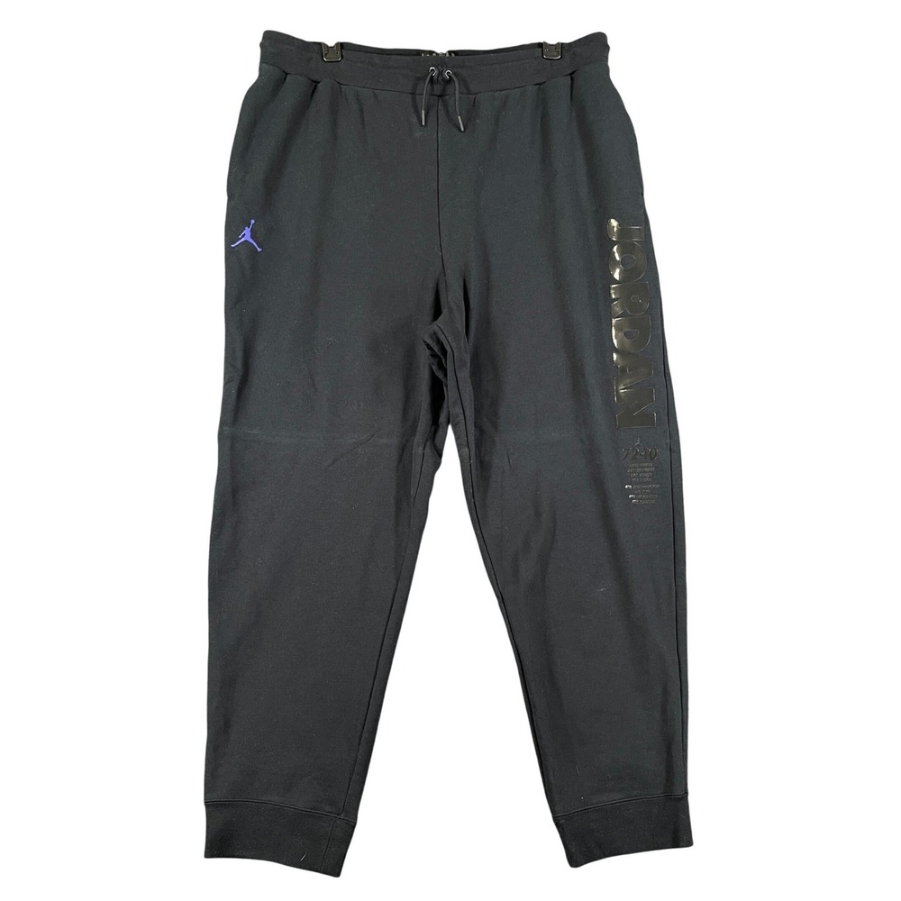Jordan Brand 72-10 Fleece Joggers Mens 3XL Black Graphic Sweatpants Sportswear